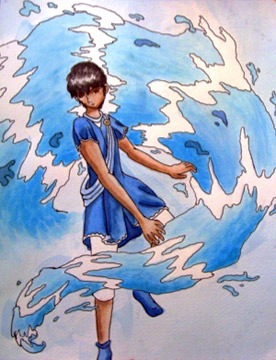 blue water